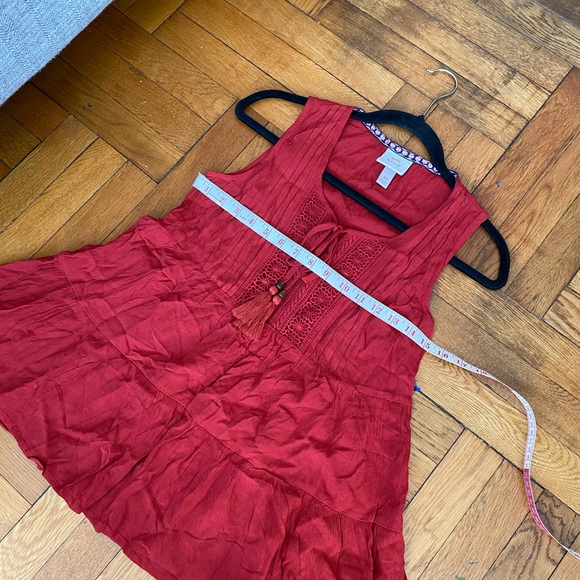 Knox Rose Women's Tank Top in a red embroidered and tassels - XS - Picture 8 of 9